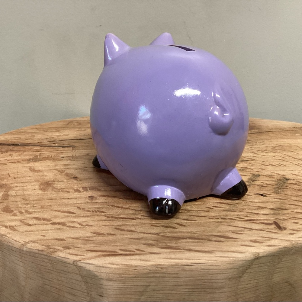 🟣 Purple Piggy Bank in Like New Condition - Cute & Colorful - Picture 7 of 15